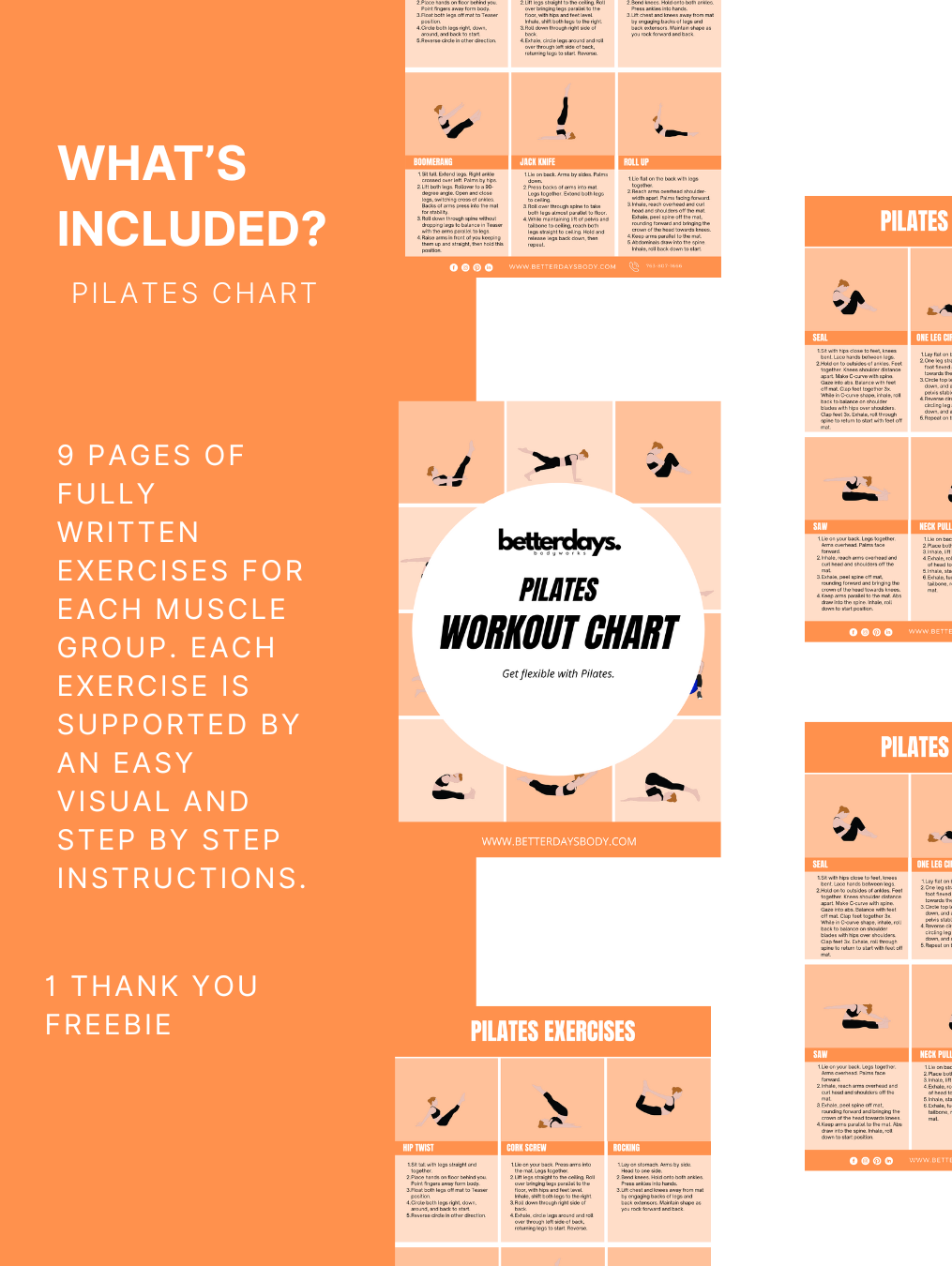 Digital Pilates Workout Chart